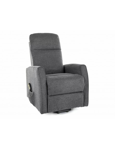 Fotel rozkładany elektryczny Leto Brego Ciemny Szary