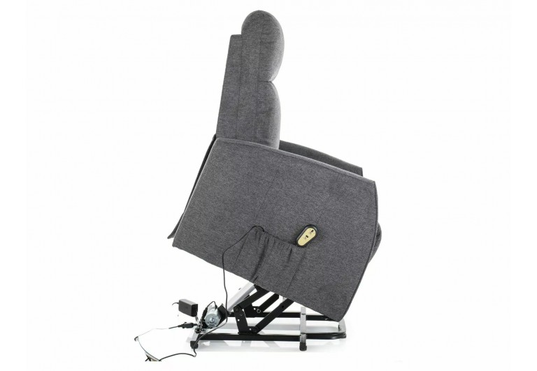 Fotel rozkładany elektryczny Leto Brego Ciemny Szary