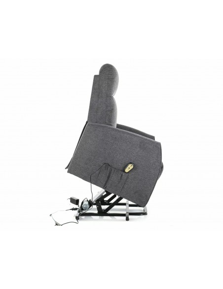 Fotel rozkładany elektryczny Leto Brego Ciemny Szary