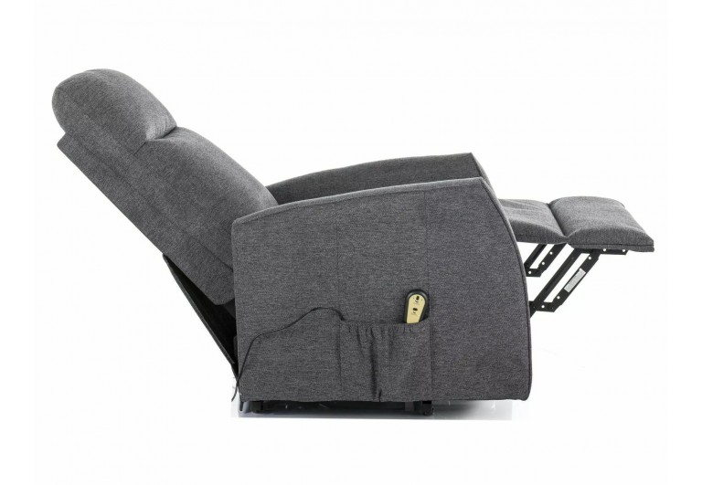 Fotel rozkładany elektryczny Leto Brego Ciemny Szary