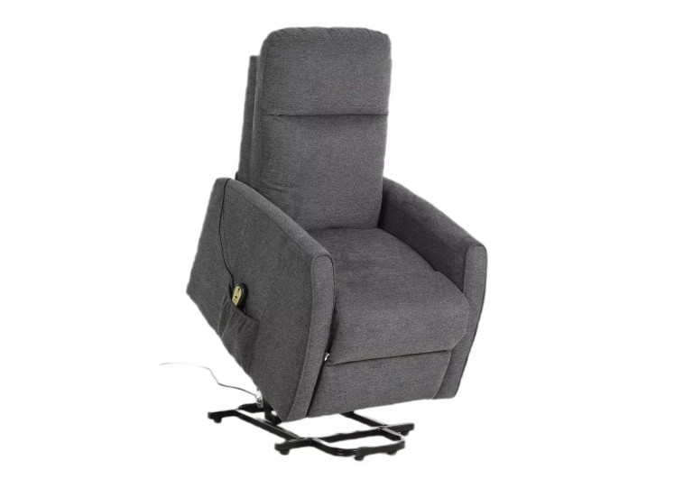Fotel rozkładany elektryczny Leto Brego Ciemny Szary