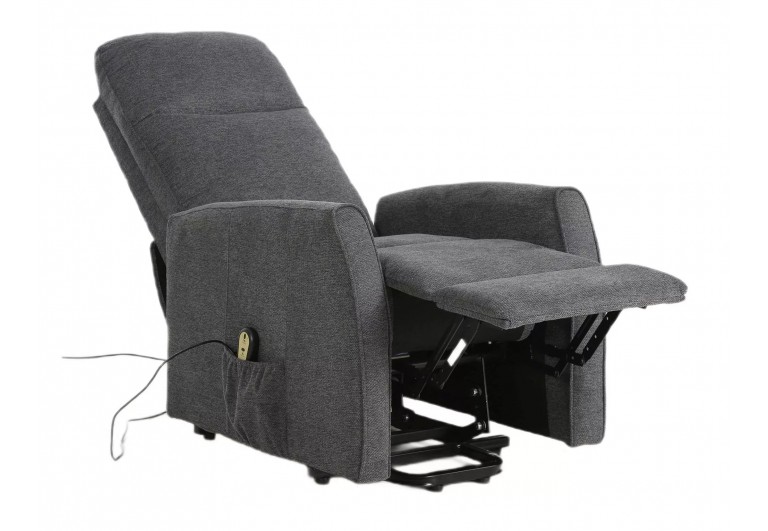 Fotel rozkładany elektryczny Leto Brego Ciemny Szary