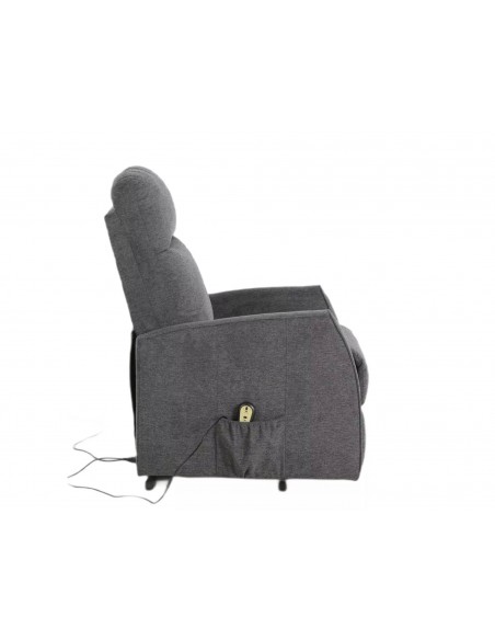 Fotel rozkładany elektryczny Leto Brego Ciemny Szary