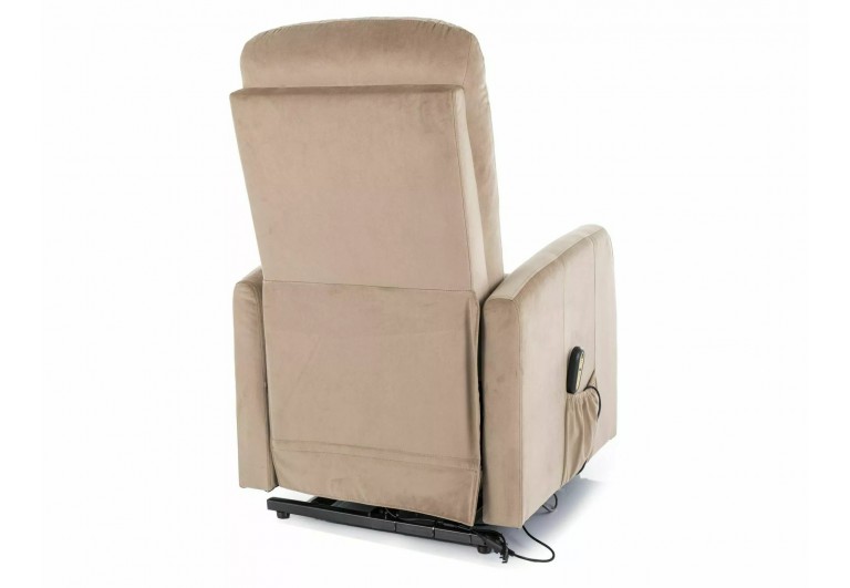 Fotel rozkładany elektryczny Leto Velvet Beżowy