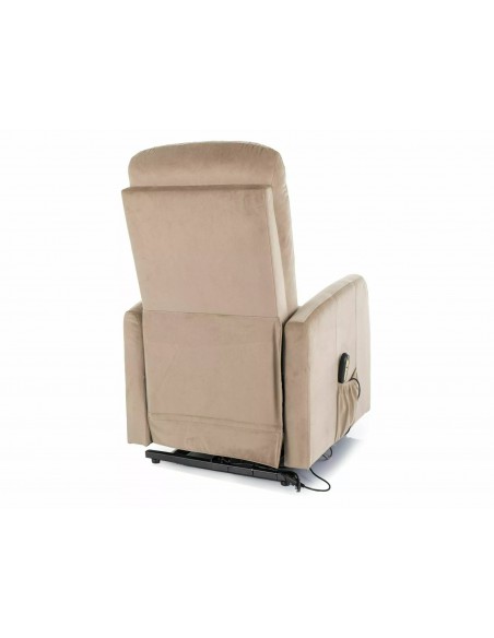 Fotel rozkładany elektryczny Leto Velvet Beżowy