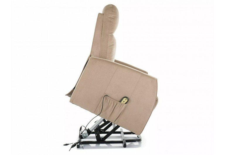 Fotel rozkładany elektryczny Leto Velvet Beżowy