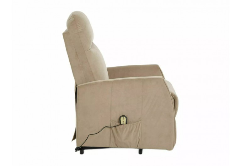 Fotel rozkładany elektryczny Leto Velvet Beżowy
