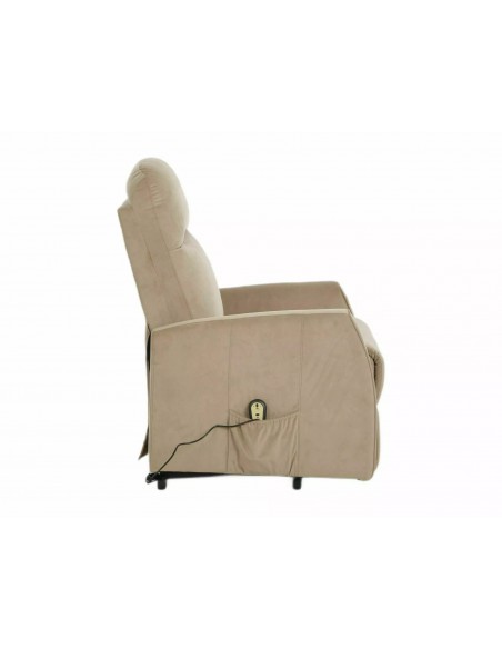 Fotel rozkładany elektryczny Leto Velvet Beżowy