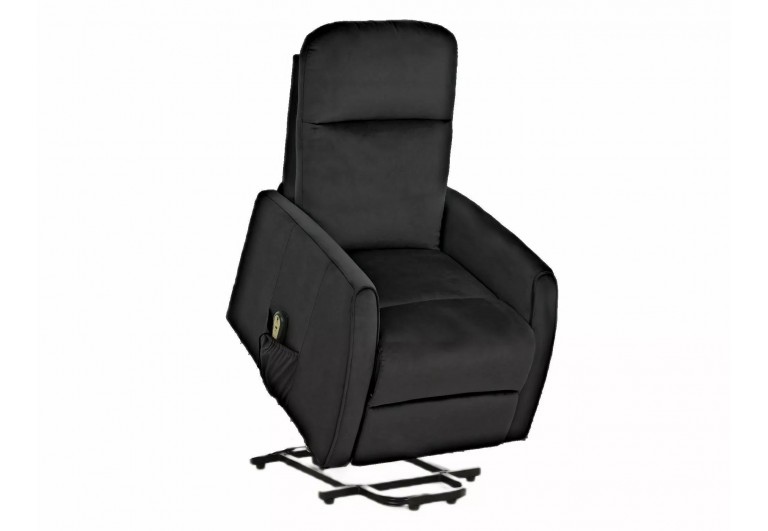 Fotel rozkładany elektryczny Leto Velvet Czarny