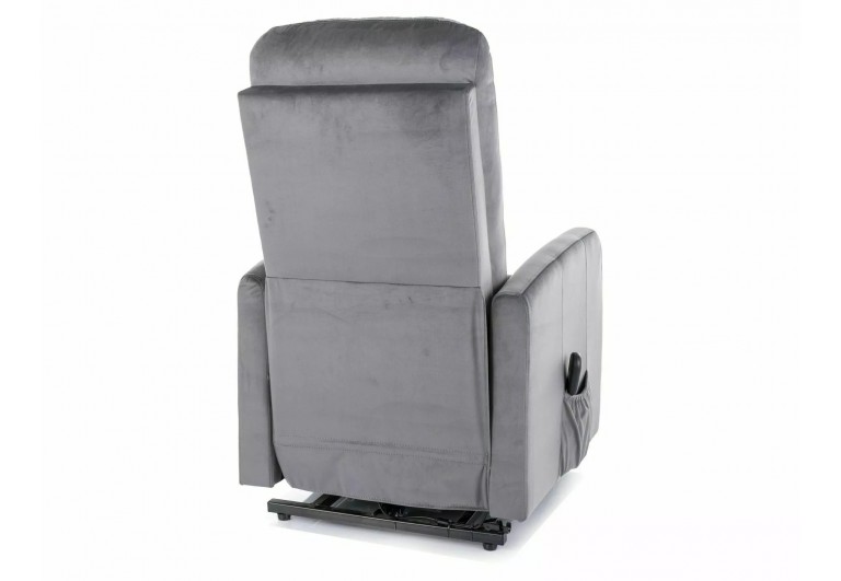 Fotel rozkładany elektryczny Leto Velvet Szary