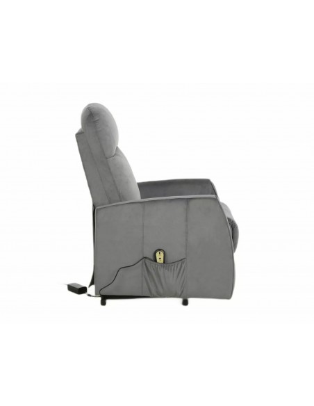 Fotel rozkładany elektryczny Leto Velvet Szary