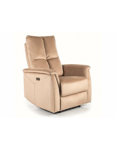 Fotel rozkładany elektrycznie Neptun Velvet Beżowy