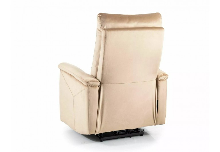 Fotel rozkładany elektrycznie Neptun Velvet Beżowy