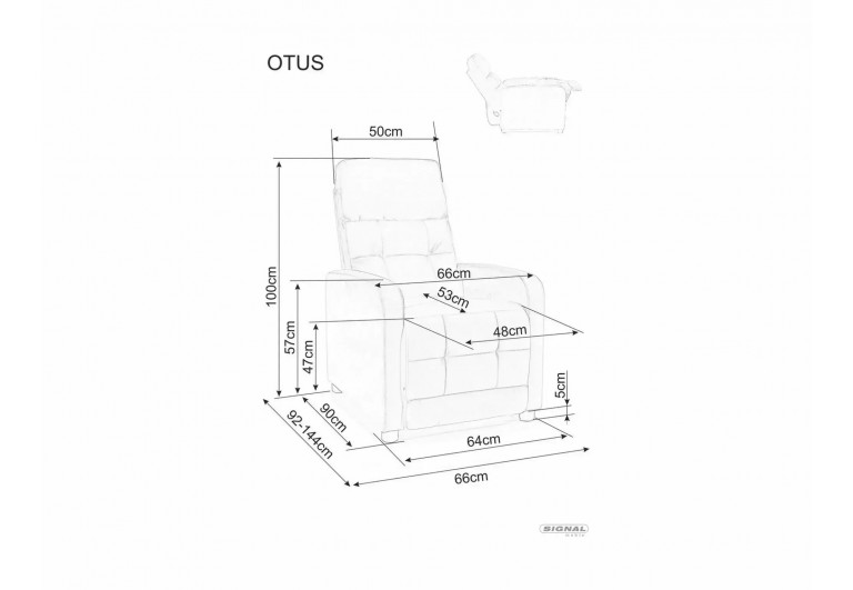 Fotel rozkładany elektrycznie Otus II Brego Szary