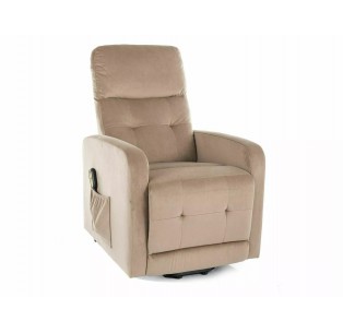 Fotel rozkładany Otus II Velvet Beżowy