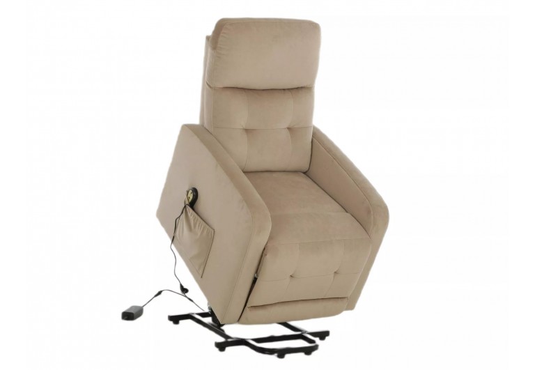 Fotel rozkładany Otus II Velvet Beżowy