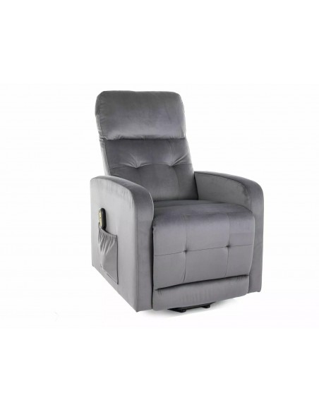 Fotel rozkładany Otus II Velvet Szary