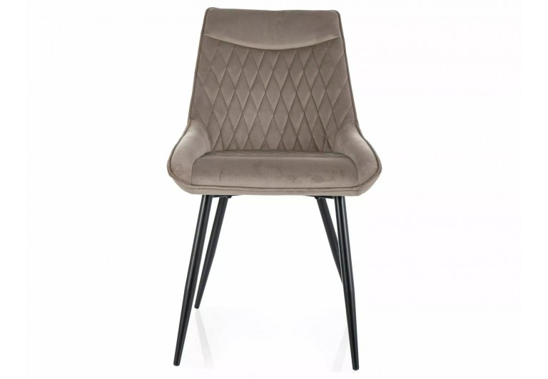 Krzesło tapicerowane Agat Velvet Ciemny Beż