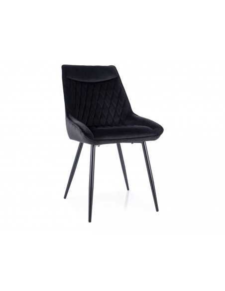Krzesło tapicerowane Agat Velvet Czarne