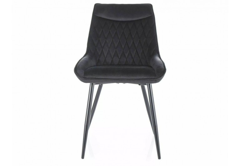 Krzesło tapicerowane Agat Velvet Czarne