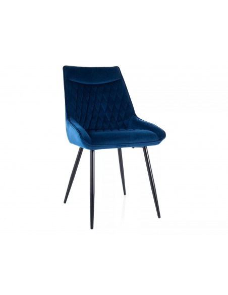 Krzesło tapicerowane Agat Velvet Granatowe