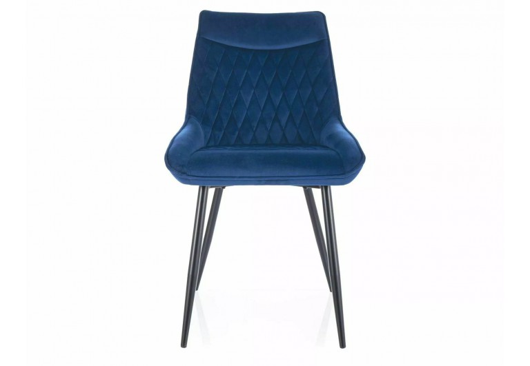 Krzesło tapicerowane Agat Velvet Granatowe