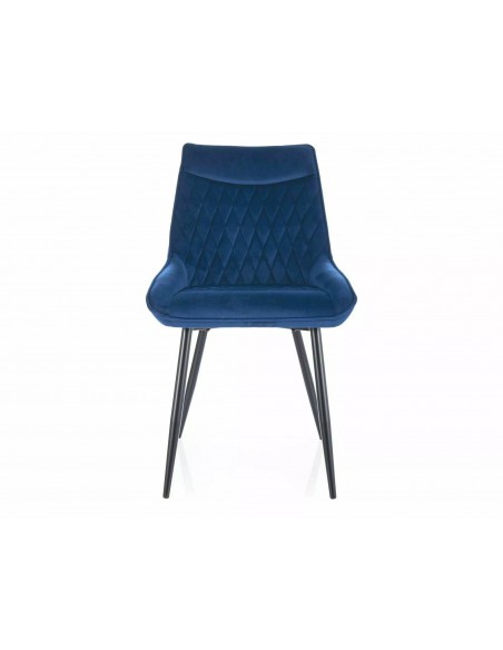 Krzesło tapicerowane Agat Velvet Granatowe