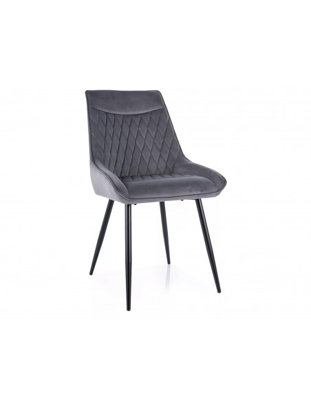 Krzesło tapicerowane Agat Velvet Szare