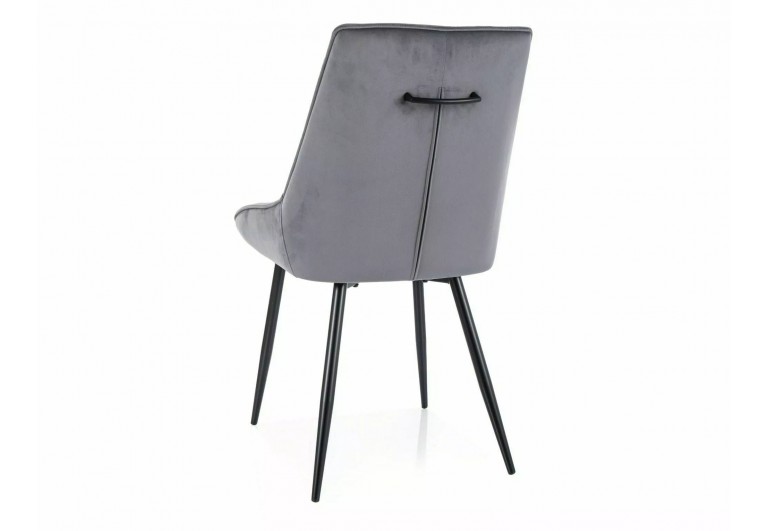 Krzesło tapicerowane Agat Velvet Szare