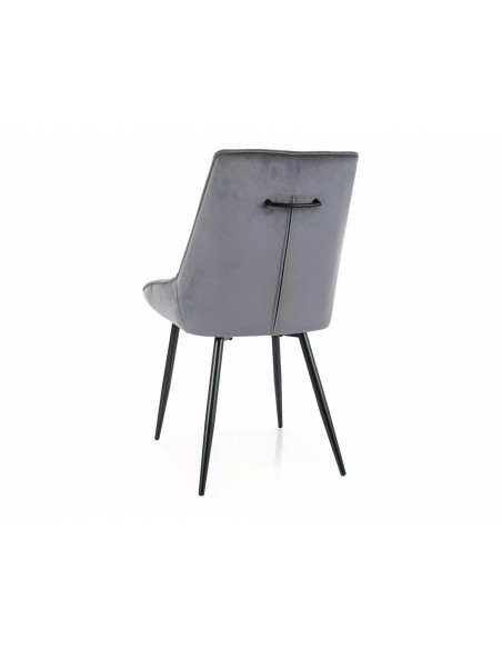 Krzesło tapicerowane Agat Velvet Szare