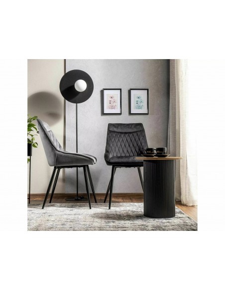 Krzesło tapicerowane Agat Velvet Szare