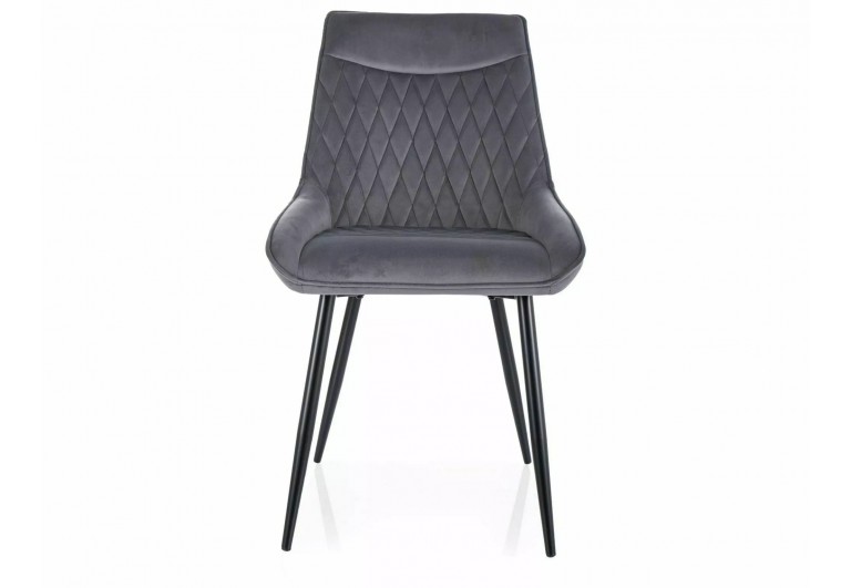 Krzesło tapicerowane Agat Velvet Szare