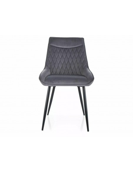 Krzesło tapicerowane Agat Velvet Szare