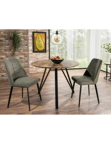 Krzesło tapicerowane Aldo Brego Oliwkowe