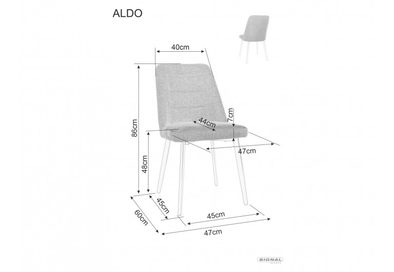 Krzesło tapicerowane Aldo Brego Oliwkowe