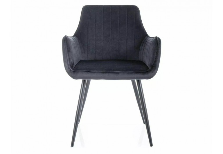Krzesło tapicerowane Apple Velvet Czarne