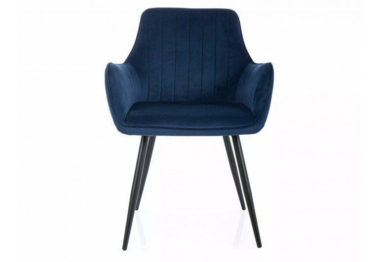 Krzesło tapicerowane Apple Velvet Granatowe