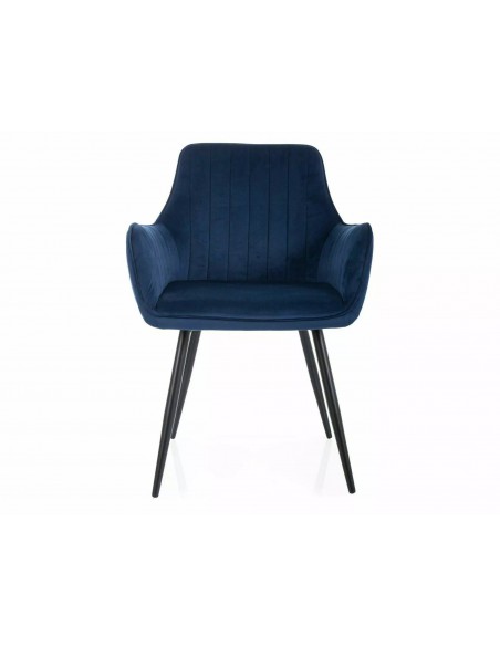 Krzesło tapicerowane Apple Velvet Granatowe
