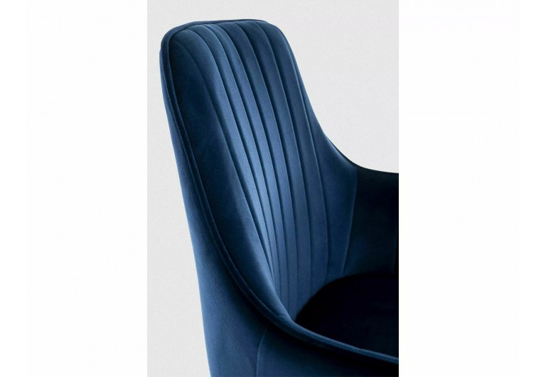 Krzesło tapicerowane Apple Velvet Granatowe