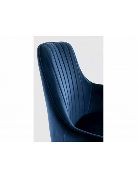 Krzesło tapicerowane Apple Velvet Granatowe