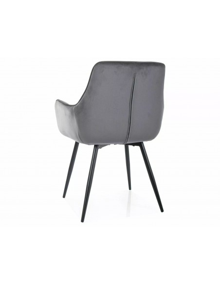 Krzesło tapicerowane Apple Velvet Szare