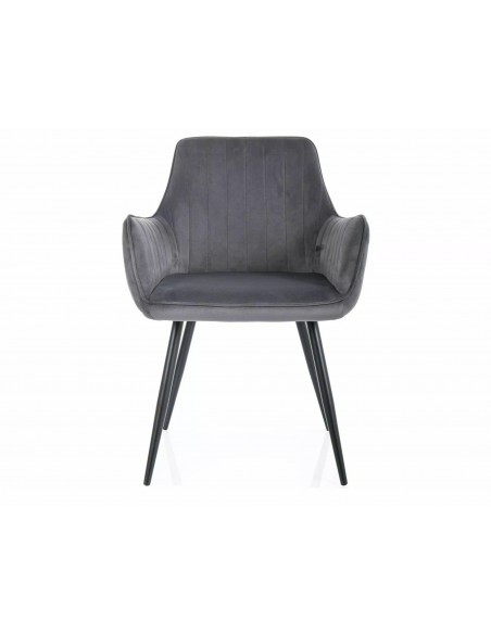 Krzesło tapicerowane Apple Velvet Szare