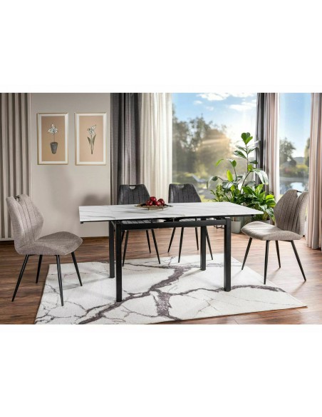 Krzesło tapicerowane Arco Brego Ciemne Szare