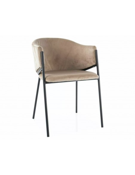 Krzesło tapicerowane Bono Velvet Beżowe