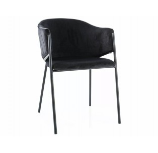 Krzesło tapicerowane Bono Velvet Czarne