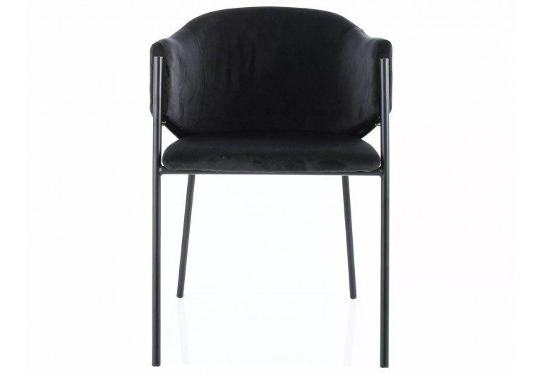 Krzesło tapicerowane Bono Velvet Czarne