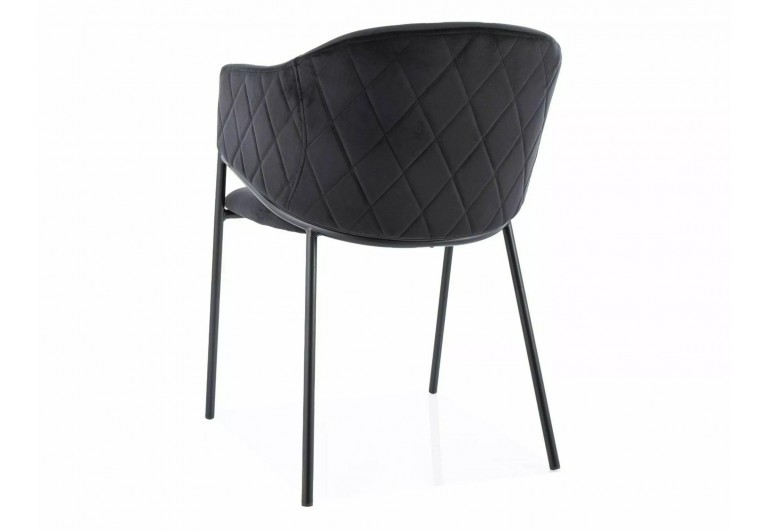 Krzesło tapicerowane Bono Velvet Czarne