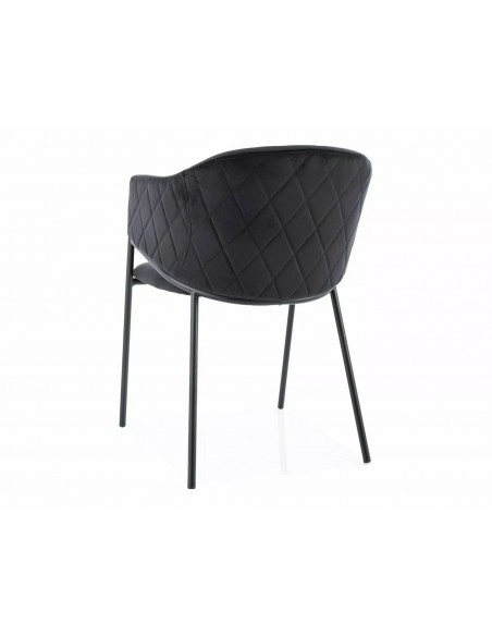 Krzesło tapicerowane Bono Velvet Czarne