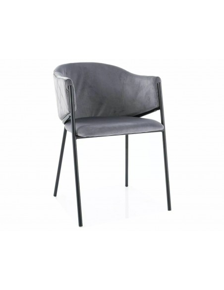 Krzesło tapicerowane Bono Velvet Szare