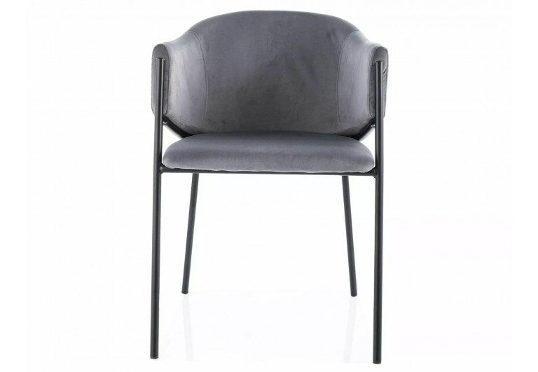 Krzesło tapicerowane Bono Velvet Szare